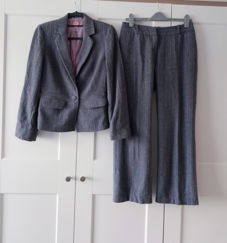Monsoon grey wool blend tweed - grey, wool-blend