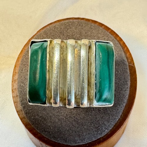 Men chunky malachite signet - chunky,