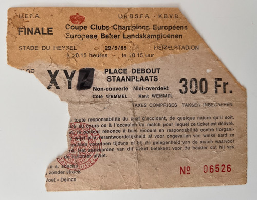Ticket heysel disaster - disaster,