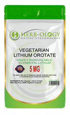 Lithium Orotate 5mg Capsules Supplement UK Seller Vegetarian Friendly Herb-ology