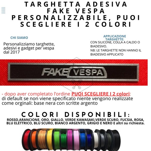 Fake vespa rear sticker - fake,