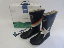 Joules Junior Roll Up Wellie Navy Shooting Star