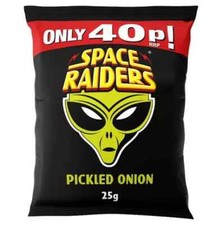 Space Raiders 25g x 36 Packs PICKLED ONION Flavour Snacks Full Box