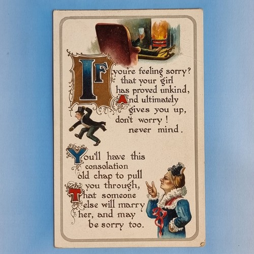 Comic postcard c1915 embossed - postcard,