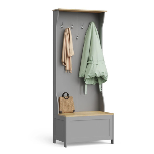 Grey coat stand with - coat,
