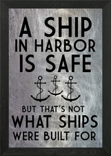 Ship harbor safe - ship, framed