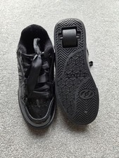 Girls Junior Heelys One Roll Skating Shoes Black Size Uk 2 Eur 34