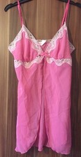 Ladies Sexy Pink Open-front babydoll size 8-10 & Thong Lingerie set Size 8-10