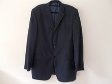 Brand New M & S, Italian Pure New Wool Mens Jacket  Chest 44 Navy Fine Stripe