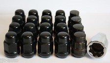 16X M12 X 1.5 BLACK WHEEL NUTS