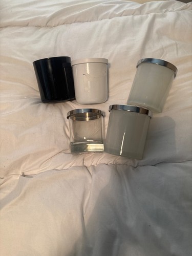 Glass candle jars empty - glass,