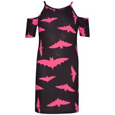 Kids Girls Halloween Bat Print