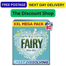 Fairy Non Bio Washing Powder 4.4kg, 80 Washes, for Sensitive Skin, with Anti-re