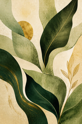 Large abstract botanical - abstract,