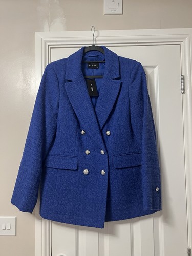 New blue lined boucle double - lined,