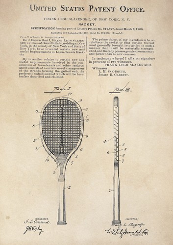 Patent print tennis - -,