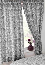 Annette Black Curtains Pair 66