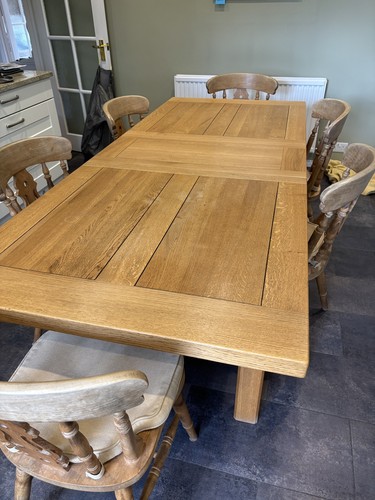 Solid oak extendable dining - extendable,