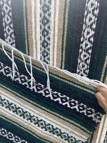 Vintage large mexican serape - mexican,