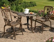 3pc Garden Bistro Set 2 Chairs