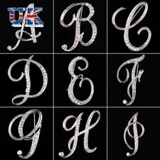 Rhinestone Clip Crystal Letter