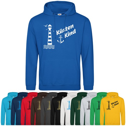 Coastal child hoodie sea navy - child,
