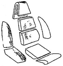 TRIUMPH GT6 MK.2 FOAM KIT - USA ONLY HIGH BACK SEATS 1969 ONLY - SF125