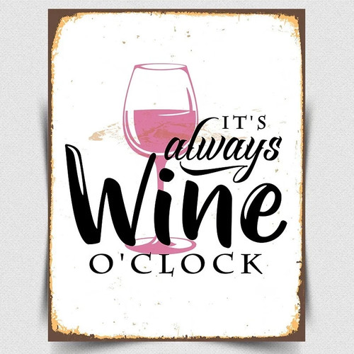 Always wine clock metal - always, o'clock