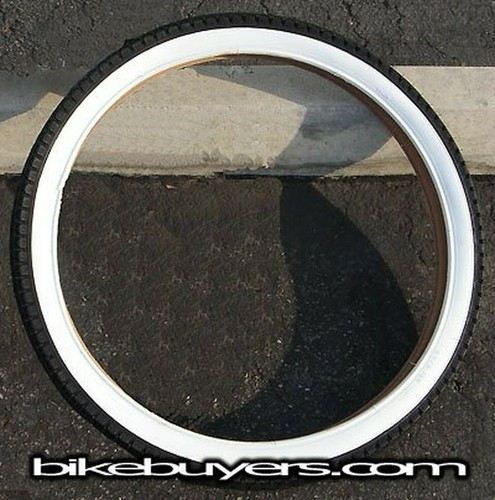 Diamond tread tire white - tread, wall