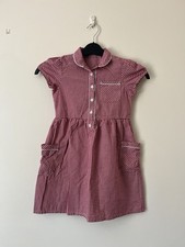 F&F red white gingham summer school dress, AGE 7 YRS, uniform short sleeved 