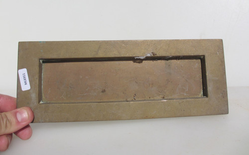 Large vintage brass letterbox - large,