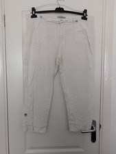 Atmosphere White Crop Trousers Women Size 16