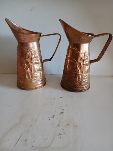Pair vintage copper brass - copper, /