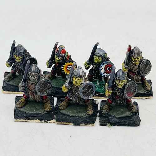 Metal orc miniatures - metal, 1980s