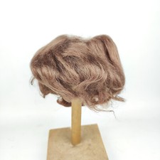 Vintage mohair doll wig, brown, 10.5" to 11", medium length, Wancke
