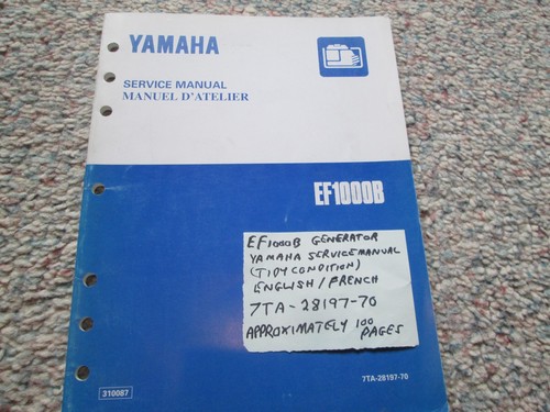 Yamaha ef1000b generator - ef1000b,