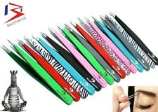 Professional Eyebrow Tweezers Hair Beauty Slanted Stainless Steel Handmade-Tools