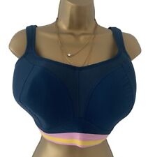 Panache Teal Blue Sports Bra Non Wired Moulded Cups High Impact Size 34J  Use