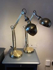 IKEA Pair of Forsa Brass Adjustable Swing Arm  Desk Table Work Lamps 40W 