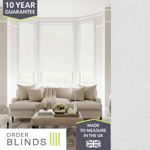 Sheer white roller blind - white,