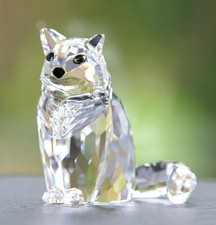 Genuine Swarovski Crystal Figure Sitting Cat 160799 - Retired - Box & Cert