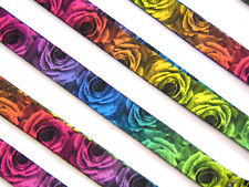Rainbow Roses - beautiful neck strap lanyard for ID keys etc 15mm. Free UK P & P