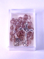 JUNE BIRTHSTONE    Moonstone    ITALIAN GLASS ROSARY    6mm Beads