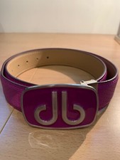 Womens Druh Mauve Golf Belt with enamel buckle