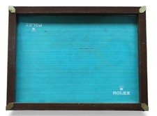 Vintage 1970s ROLEX Authorised Dealer Green Watch Wooden Tray Display 36cm x28cm