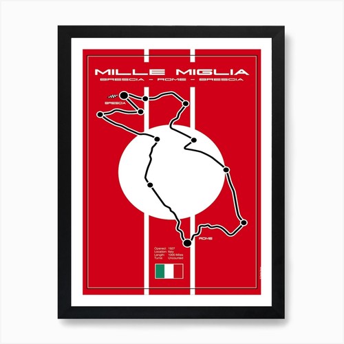 Mille miglia art print framed - art,
