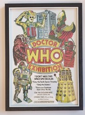 Doctor Who blackpool Exhibition A4 Leaflet (Reproduction) in brand new frame 