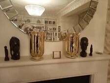 A pair of Glass Hurricane Vase/Candle holder used once Only £19.95