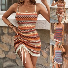 Womens Boho Striped Knit