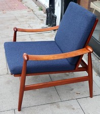 Vintage Danish 133 'Spade' Teak Armchair by Finn Juhl for France & Daverkosen